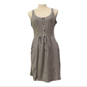 O’Niell Gray/white striped mini dress Size L
